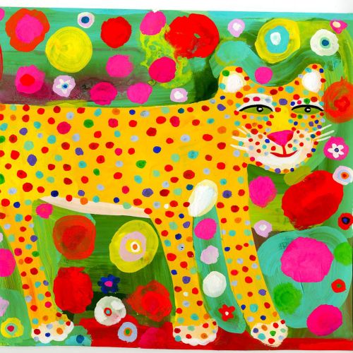 Illustration of a leopard for a book geared for youngsters