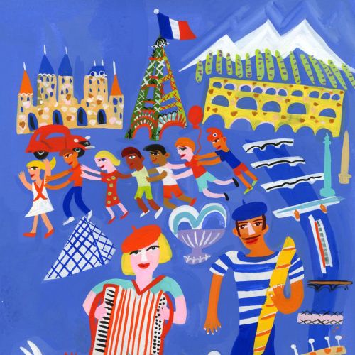 France traditional illustration by Christopher Corr