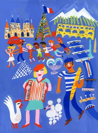 France traditional illustration by Christopher Corr