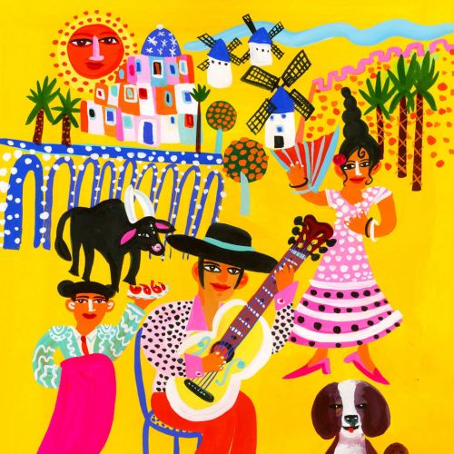 Spain traditional illustration by Christopher Corr