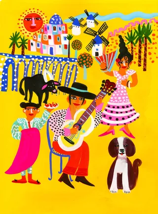 Spain traditional illustration by Christopher Corr