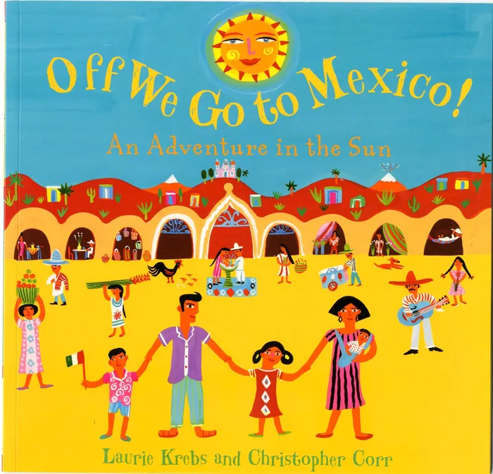 Cover design for the "Off We Go to Mexico!" book