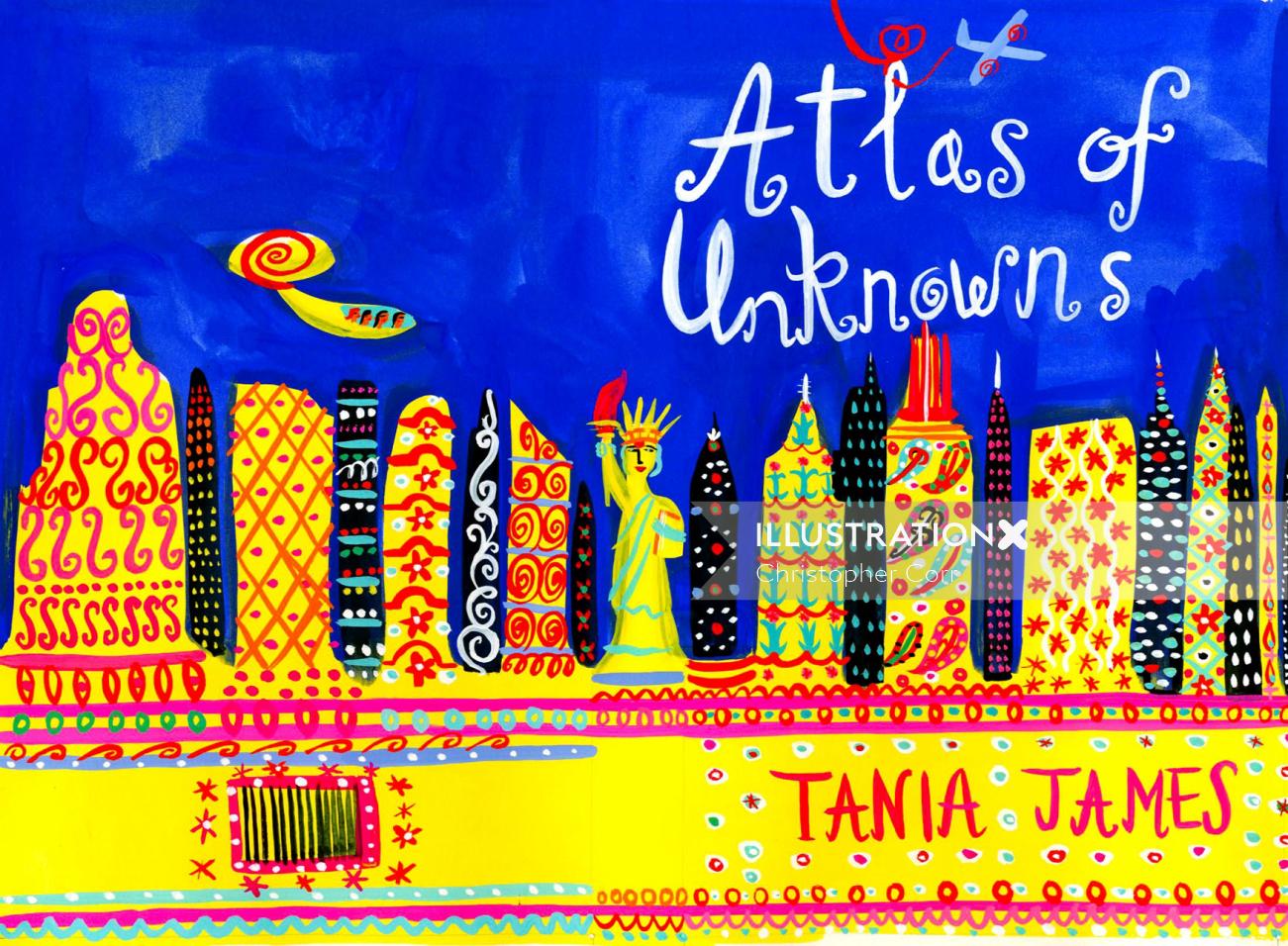 Ilustração para a capa do livro Atlas of Unknowns