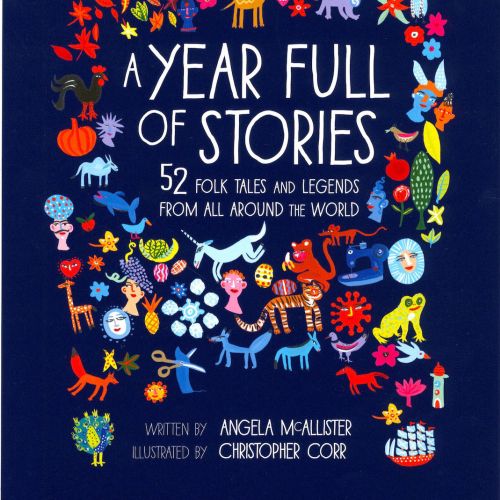 Cover illustration for A Year Full of Stories book by Angela McAllister