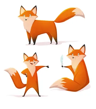 Animal character red fox
