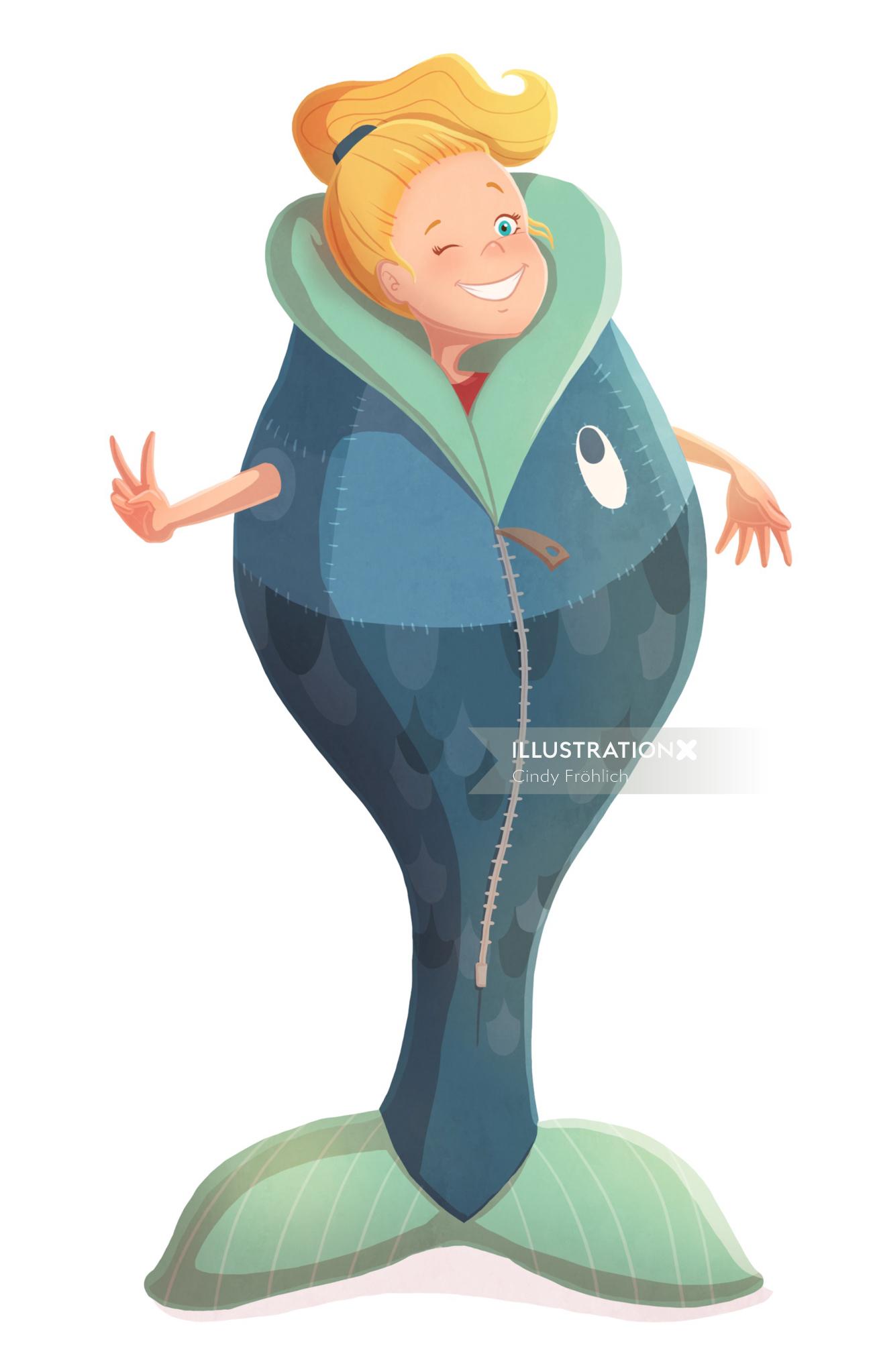 character design of a fat girl
