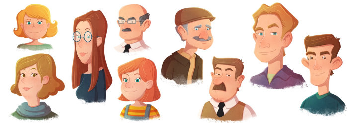 Design de personagens de pessoas diferentes