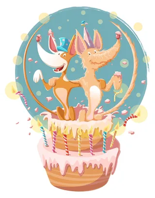 children illustration Animal birthday
