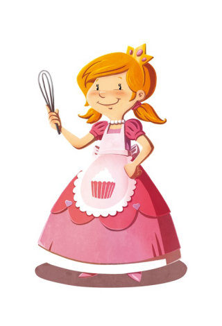 Diseño de personajes de señora cocinera. 