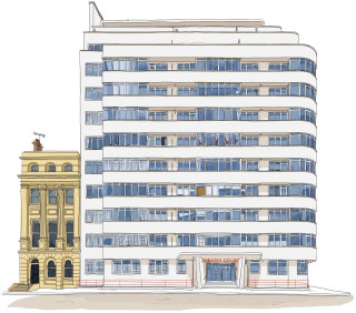 L&#39;architecture britannique moderniste de Embassy Court, Brighton