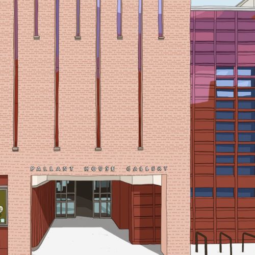 Illustration of Pallant House Gallery extension by Claire Rollet