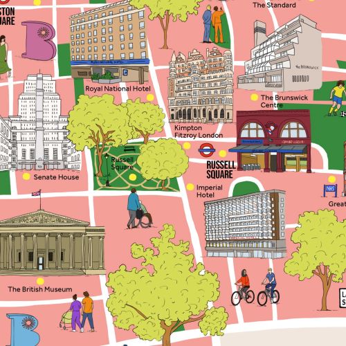 インペリアルホテルロンドンのパンフレット（ブランド市内地図付き）