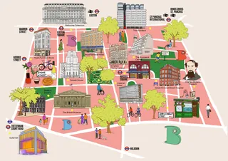 Imperial hotel london brochure with branded city map