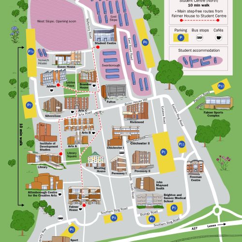 Sussex University visitor map for open event