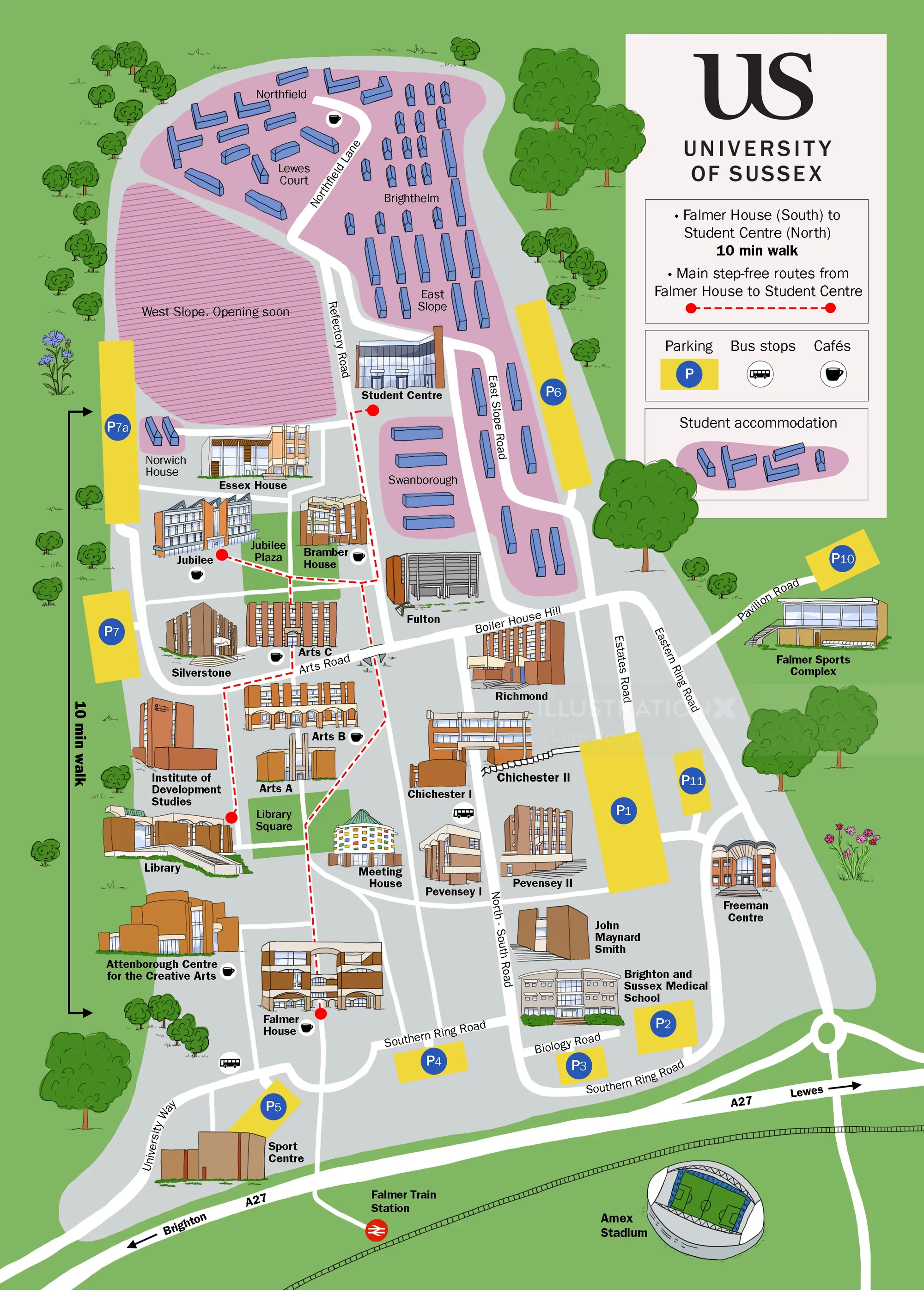 Sussex University visitor map for open event