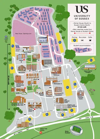 Sussex University visitor map for open event