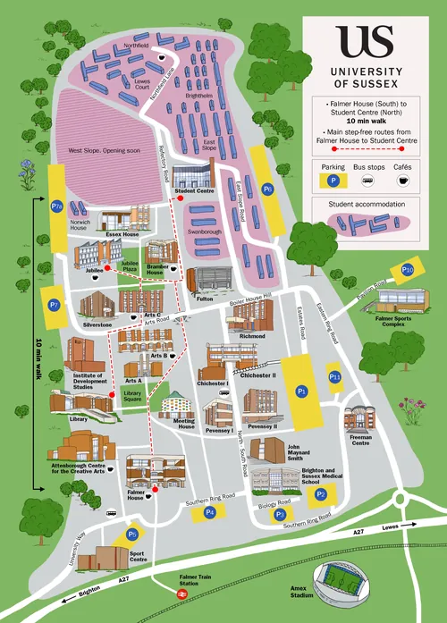 Sussex University visitor map for open event