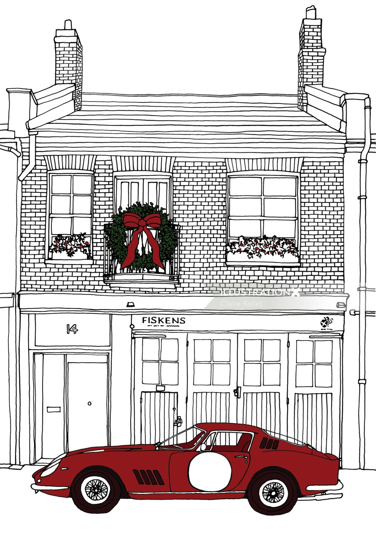 christmas, vintage, car, sport, city, house, traditional