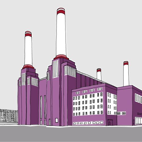 Battersea power station illustration by Claire Rollet