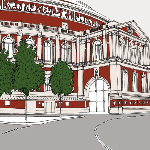 Royal albert hall concert illustration by Claire Rollet