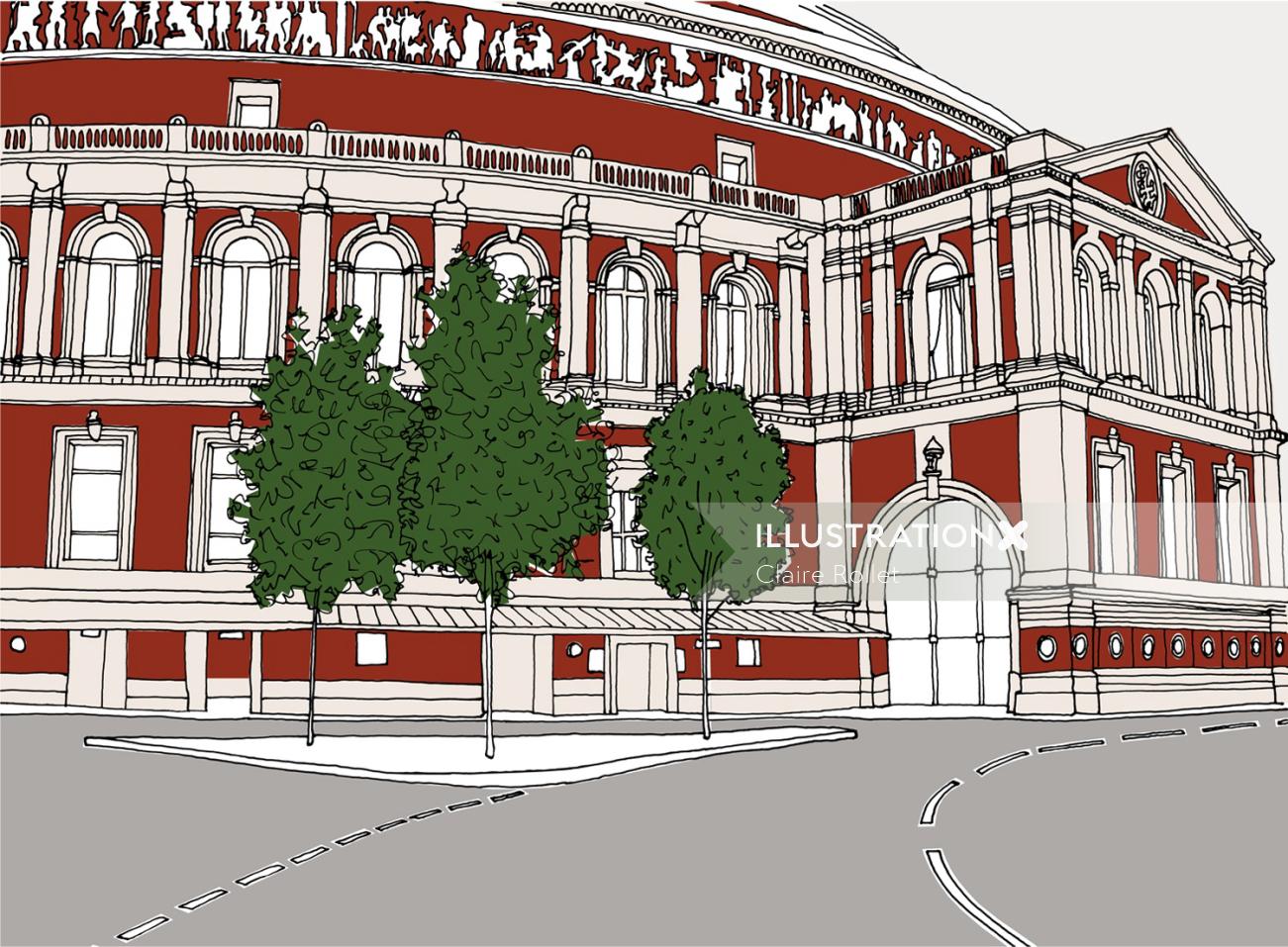 Ilustración del concierto de Royal Albert Hall por Claire Rollet