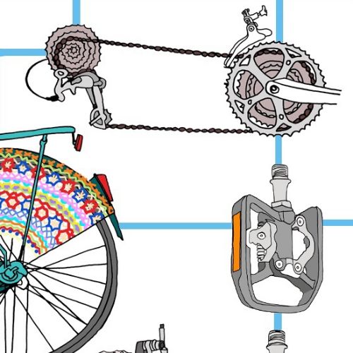 'Fix your bike' book illustration by Claire Rollet