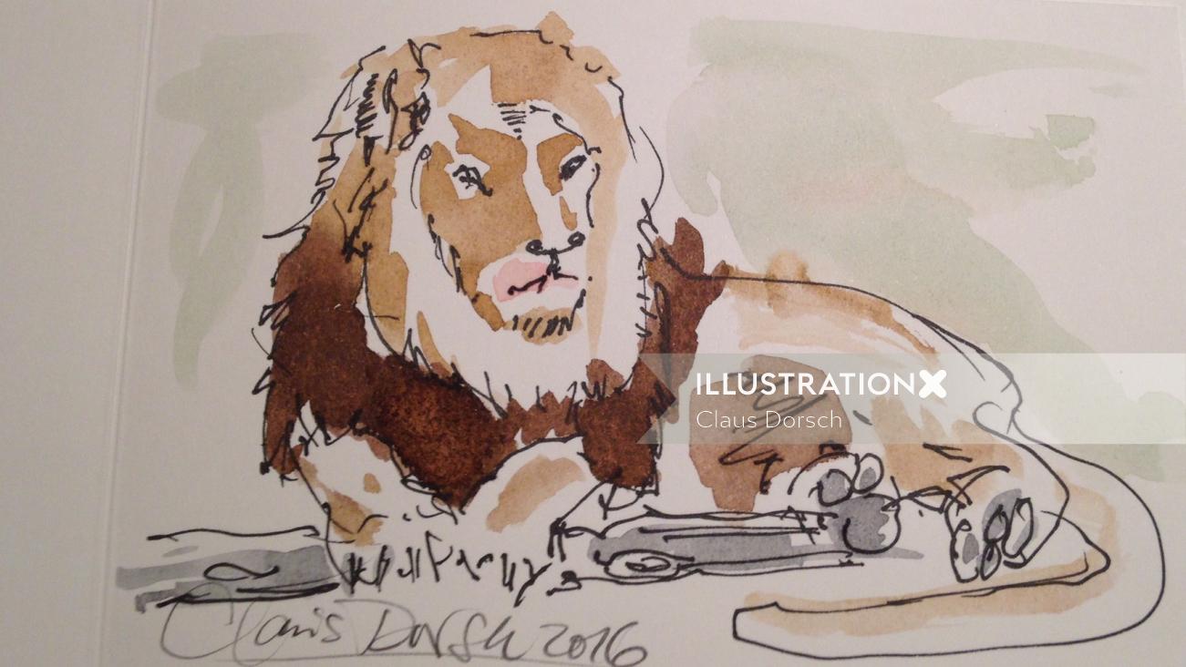Illustration lâche du Lion