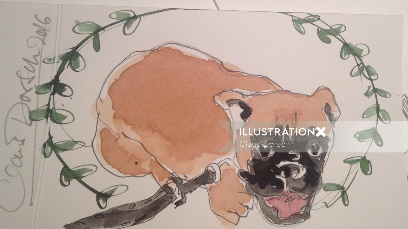 Illustration de chien animal en vrac