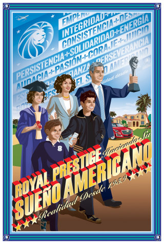 cartel de Royal Prestige: haciendo realidad el sueño americano desde 1959