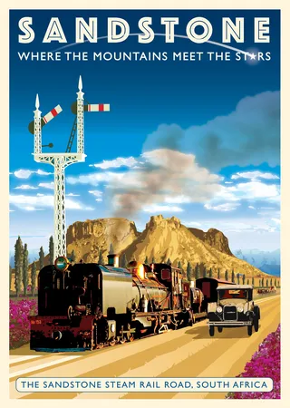 A poster for Sandstone Steam Railroad