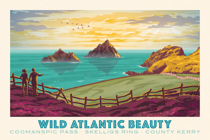 Poster depicting Ireland's wild west coast