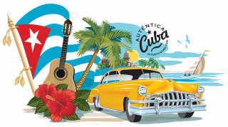 Objetos cubanos icónicos para la aleta de cola de la aerolínea EuroWings