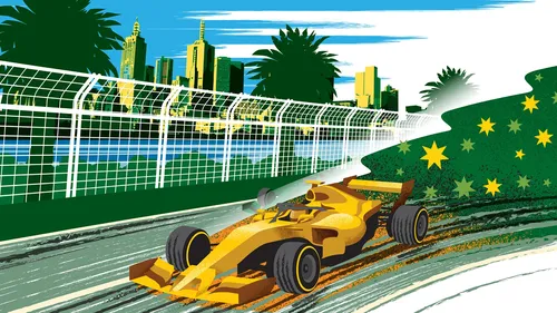 Formula One circuit in Melbourne