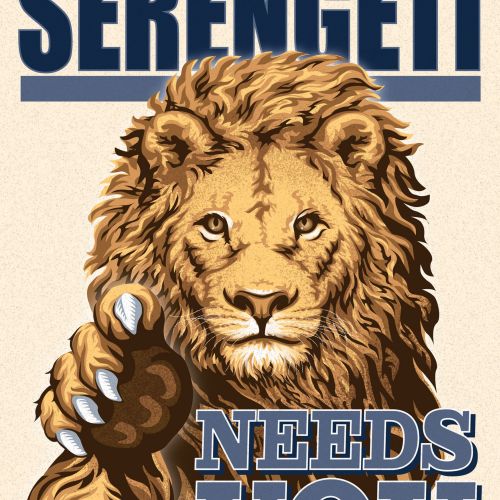 The Serengeti Needs You' poster illustration