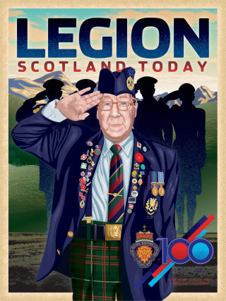 Capa da revista do 100º aniversário da British Legion Scotland