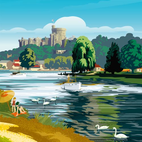 BBC Countryfile Magazine's Windsor Castle River Thames cover