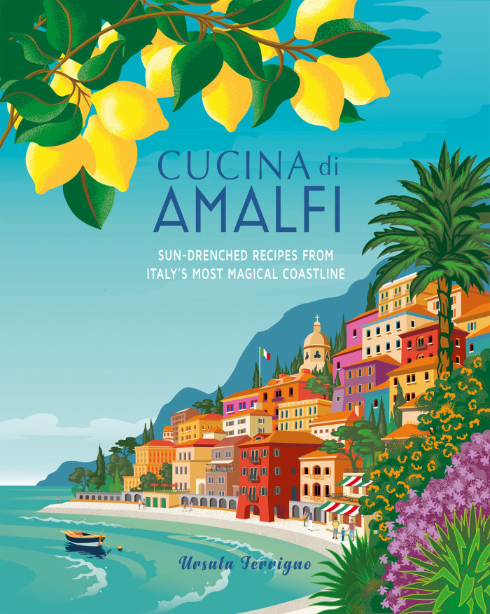 Cookbook cover design for "Cucina di Amalfi"