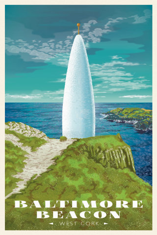 Travel Poster for Baltimore Beacon in West Cork