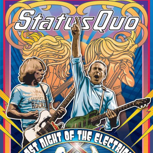Illustration of Design for a status Quo tour poster