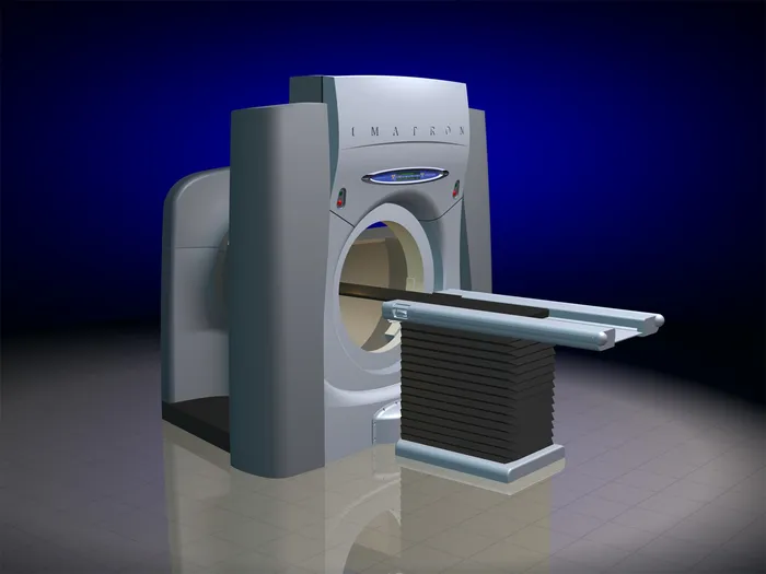 Uma ilustração da máquina CT Scanner