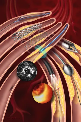 Uma ilustração da ilustração endovascular