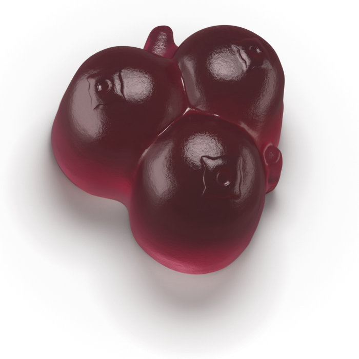 Blueberry Gummies candy illustration  