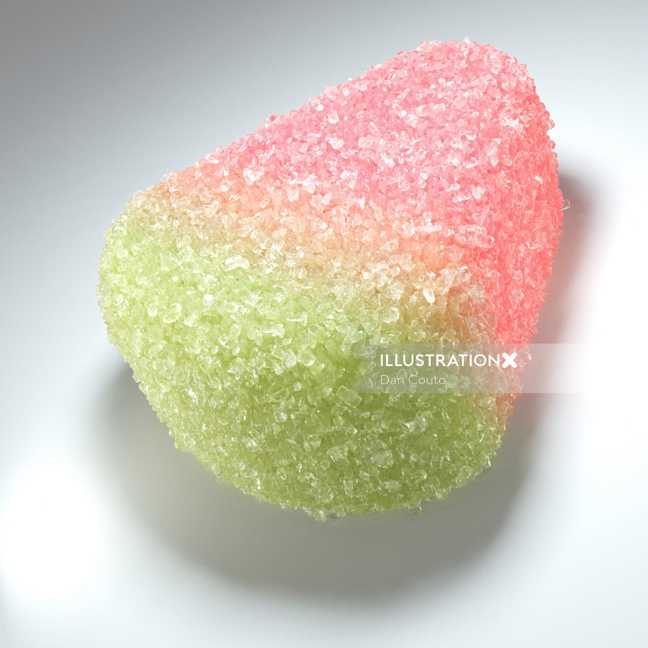 Sour Watermelon Candy CGI image 