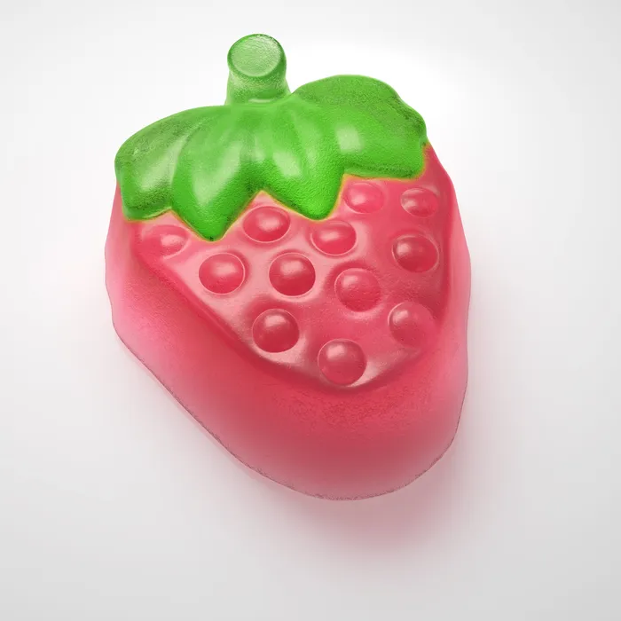 Strawberry sweet drawn in a realistic way