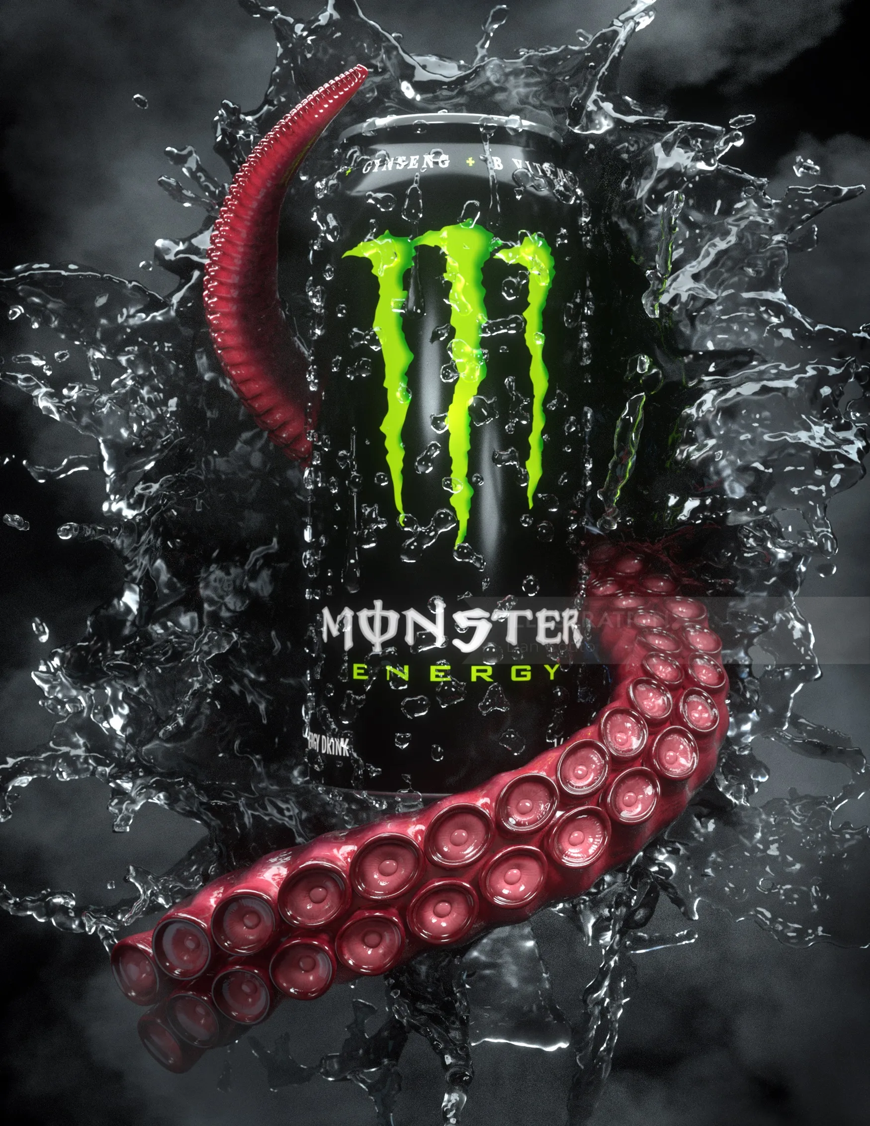 Monster Energy Drink Illustration By Dan Couto