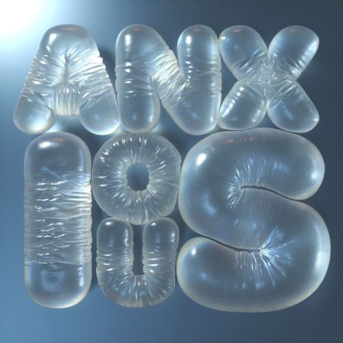 3D translucent balloon letters spelling 'ANXIOUS'