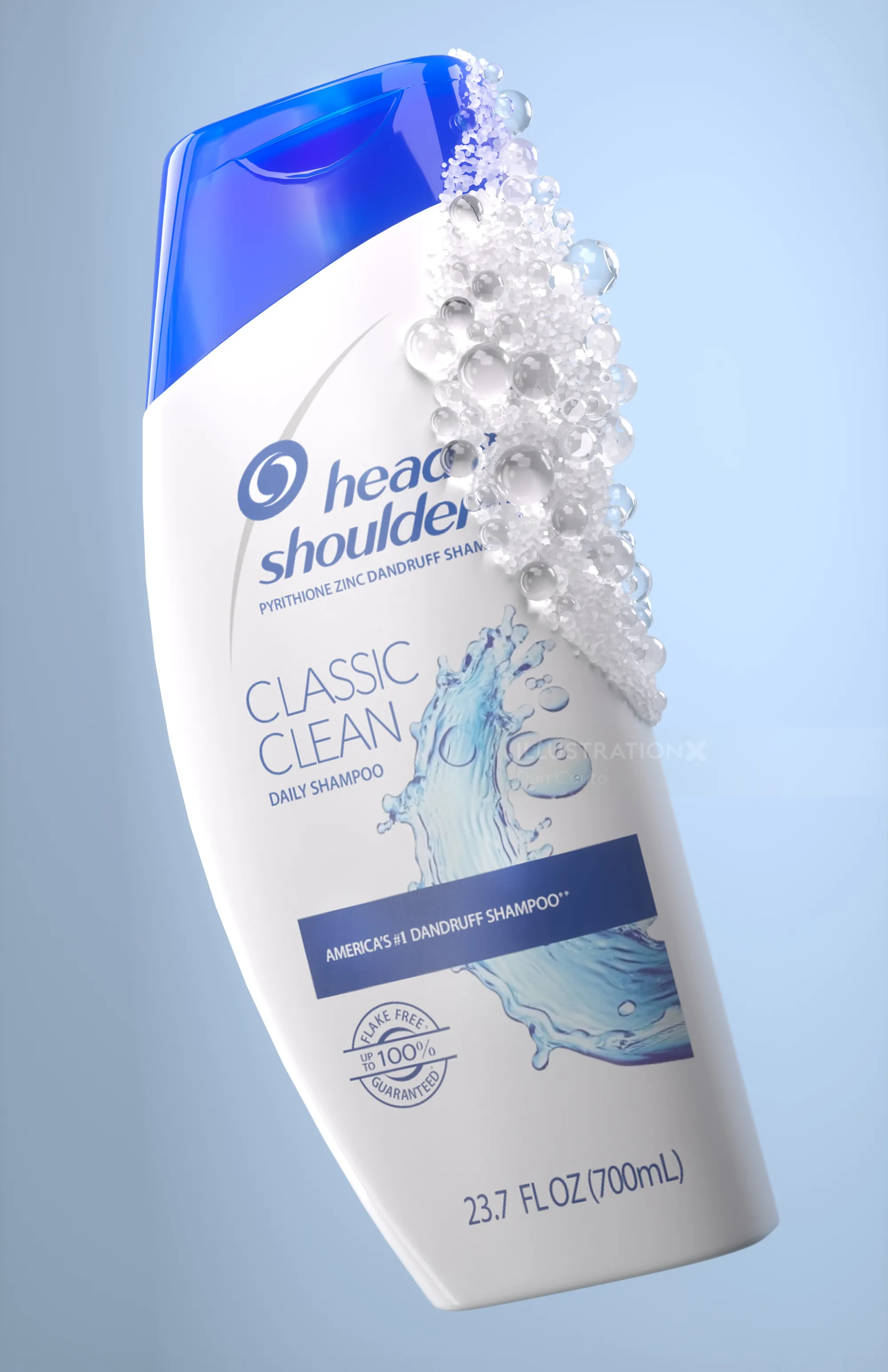 3D-Shampooflaschen-Rendering von Dan Couto