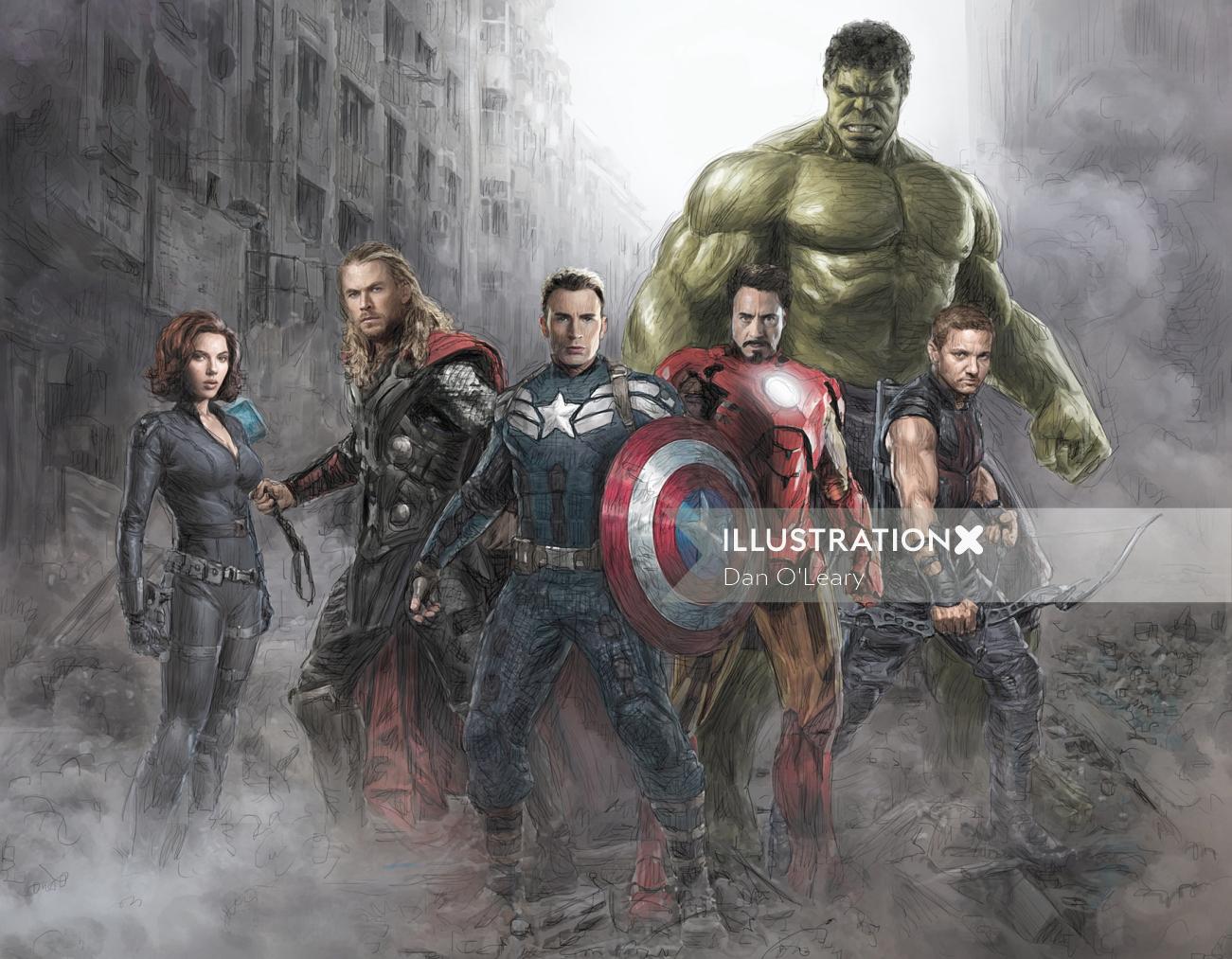 The Avengers fantasy poster
