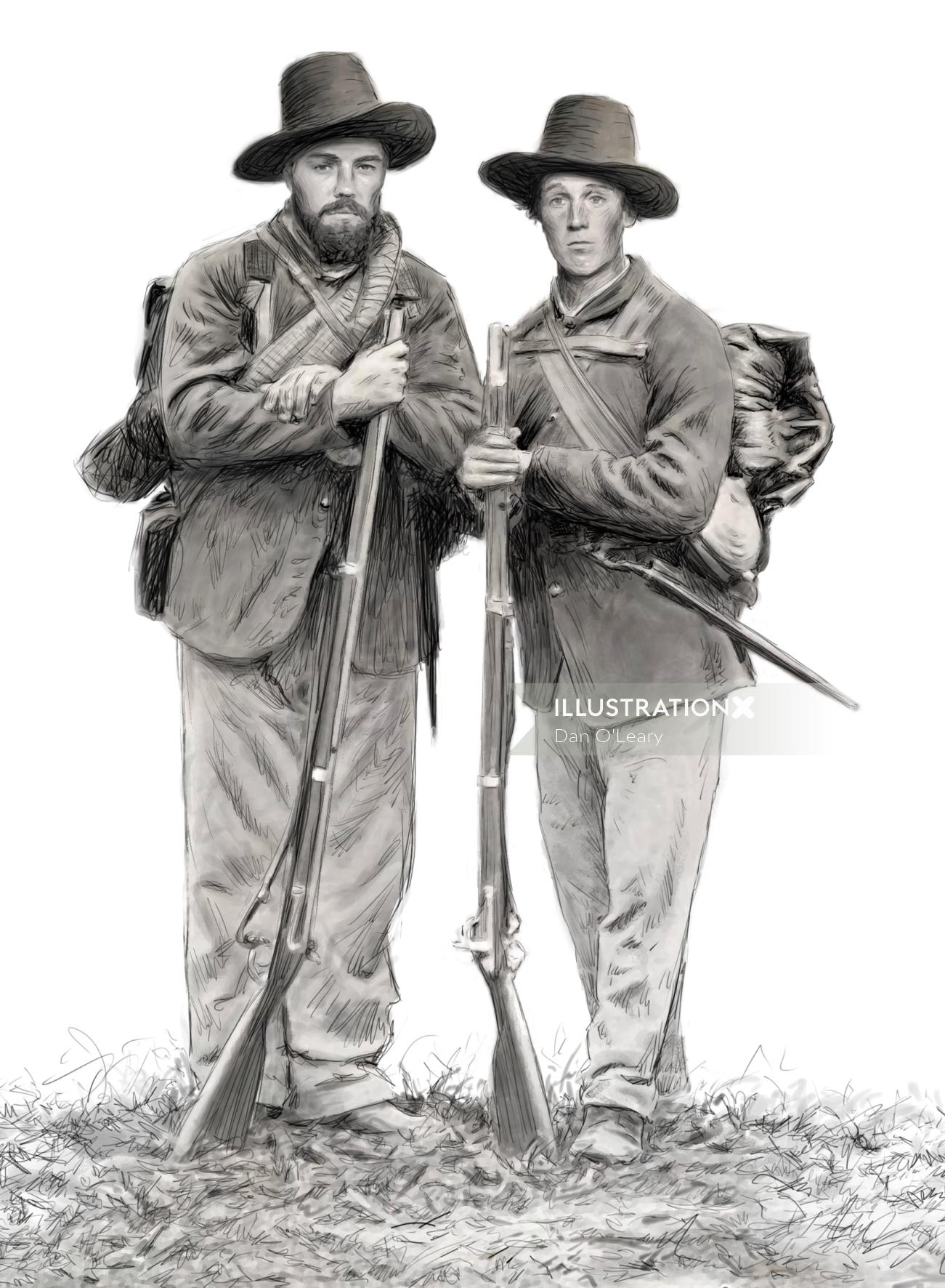 Soldados da guerra civil