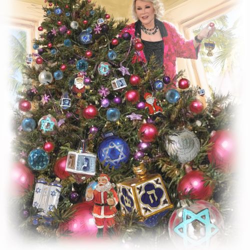 Celebrities decorating christmas tree

